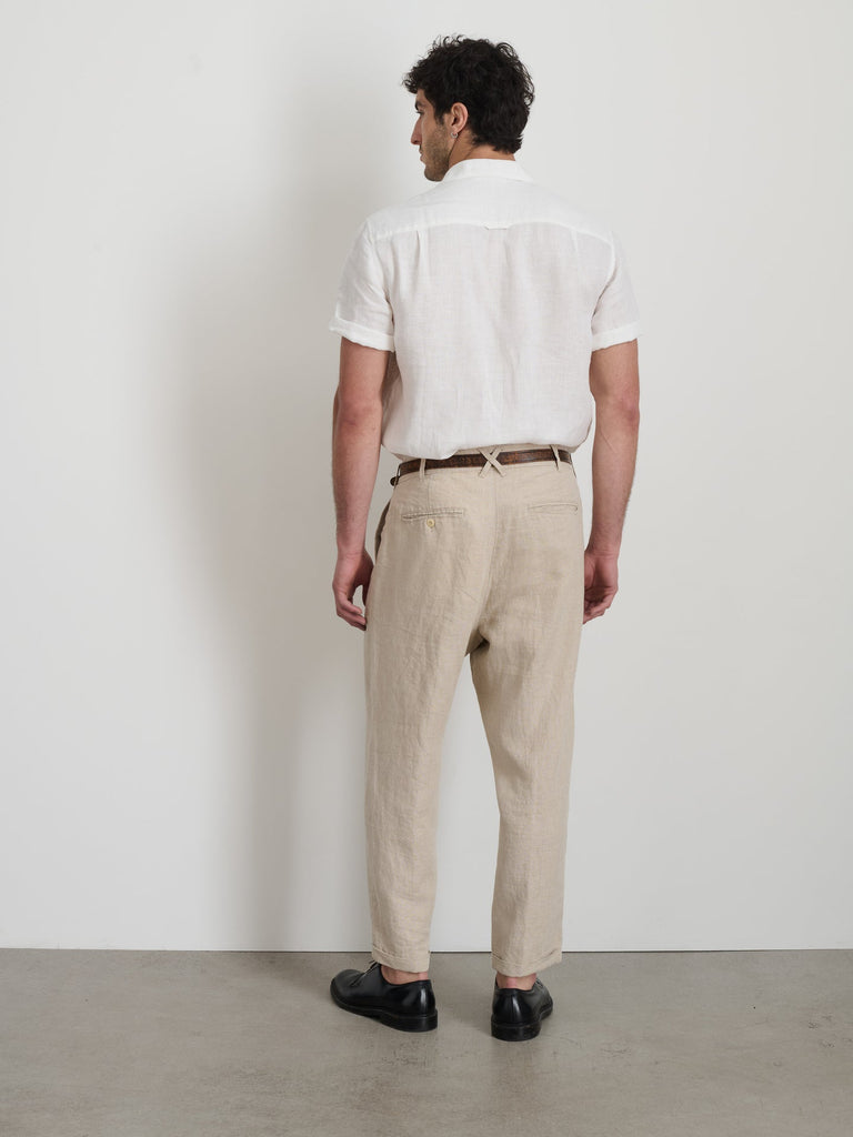 Standard Pleated Pant in Flax Linen